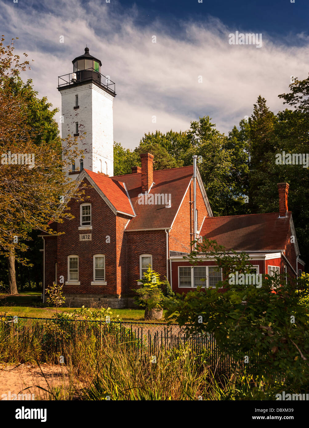 Il Presque Isle Light house.It è stata costruita per segnare l'entrata ad Erie bay nel 1819. Foto Stock