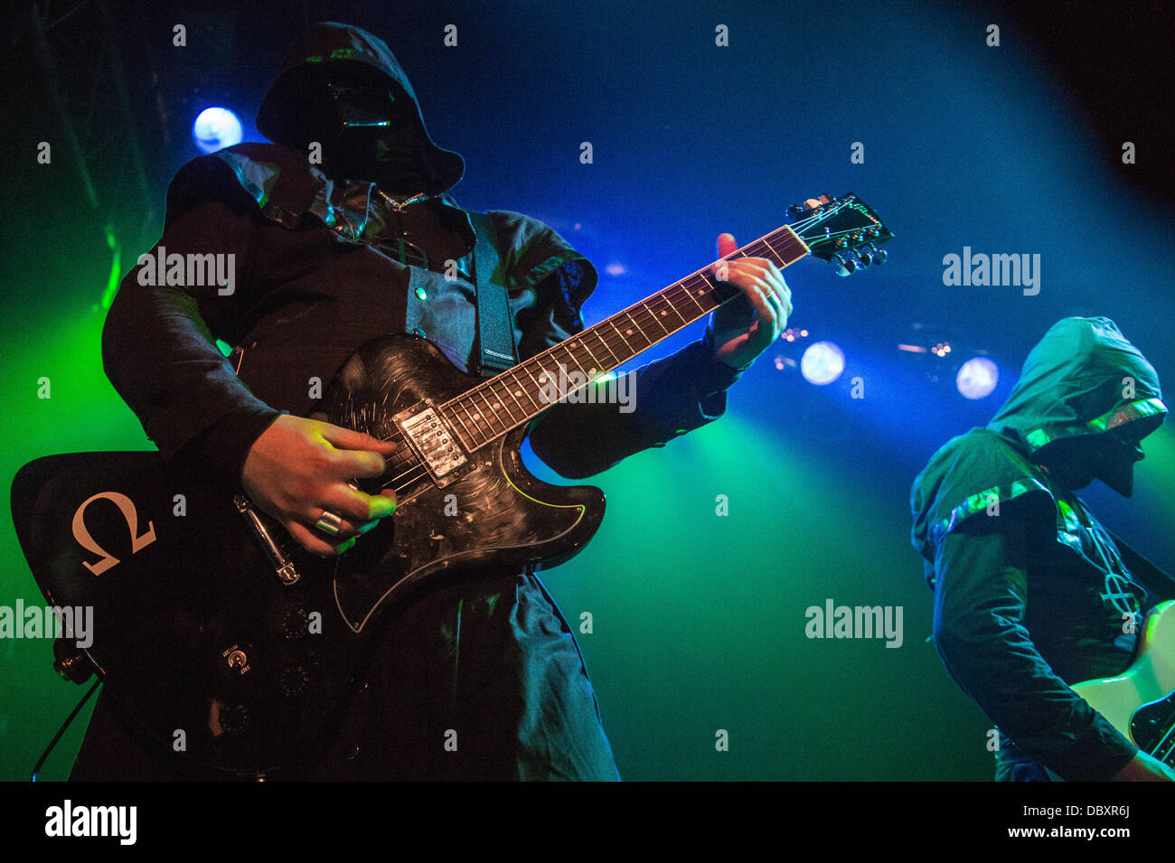 Heavy metal band Ghost esecuzione a doppia porta in Chicago, 2013 Foto Stock Heavy metal band Ghost esecuzione a doppia porta in Chicago, 2013 Foto Stock