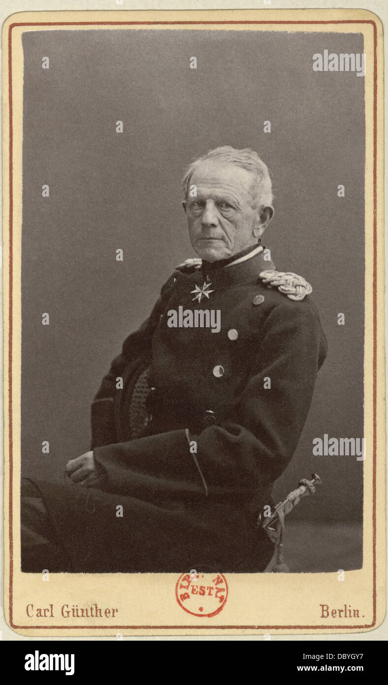 Helmuth Karl Bernhard von Moltke (1800-1891). Egli è stato il capo del generale prussiano personale durante 30 anni, ha vinto il secondo Sc Foto Stock