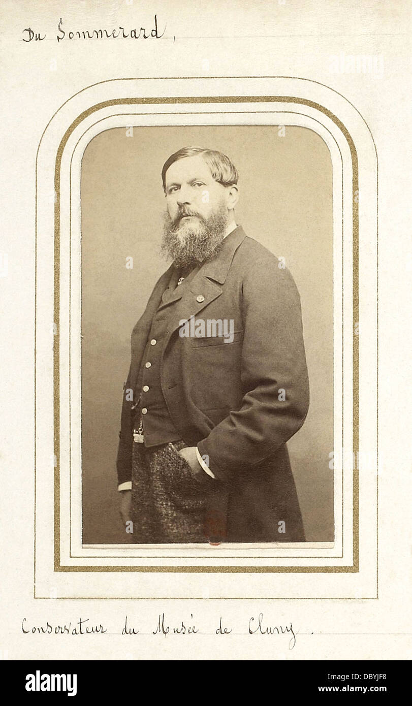 Edmond du Sommerard (1817-1885), figlio del fondatore e primo curatore del Musée national du Moyen-Âge (Musée de Cluny) in par Foto Stock