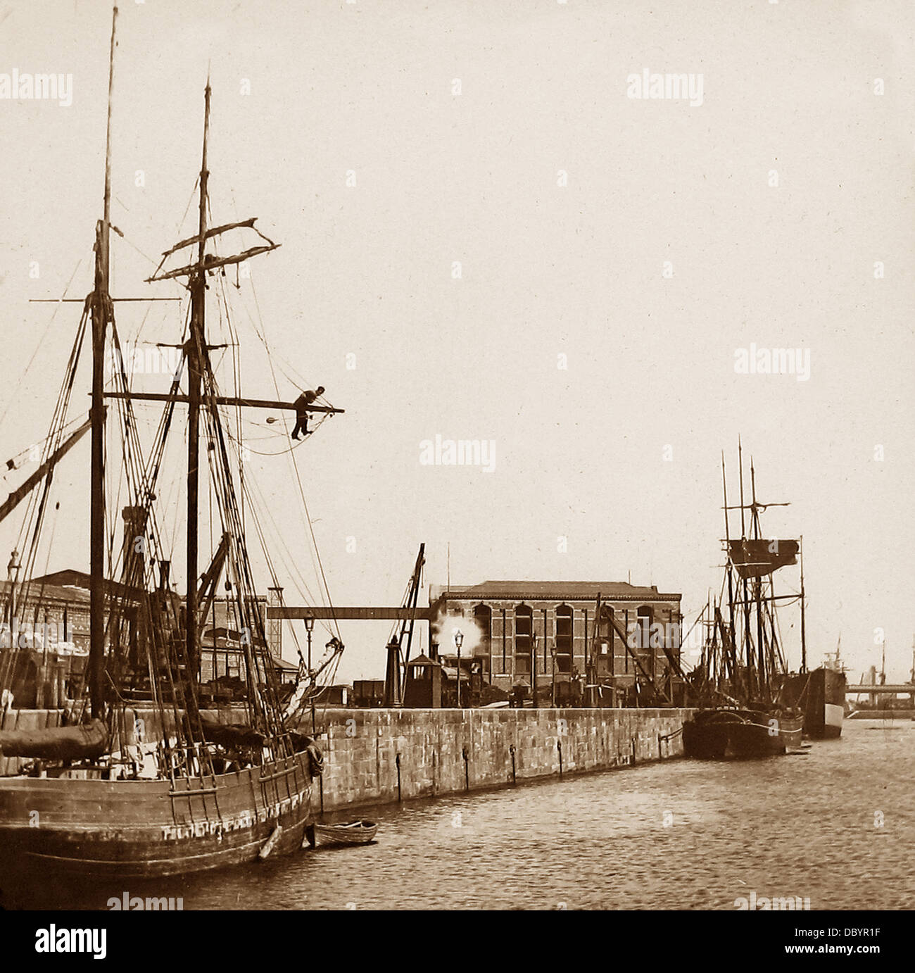 Barrow-in-Furness Devonshire Docks periodo Vittoriano Foto Stock