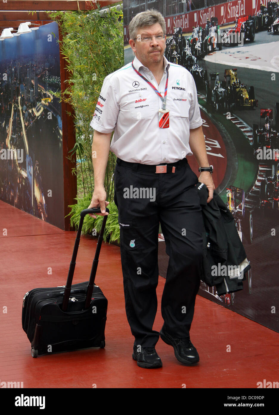 Ross Brawn Formula 1: Gran Premio di Singapore - Giorno di pratica Singapore - 23.09.11 Foto Stock