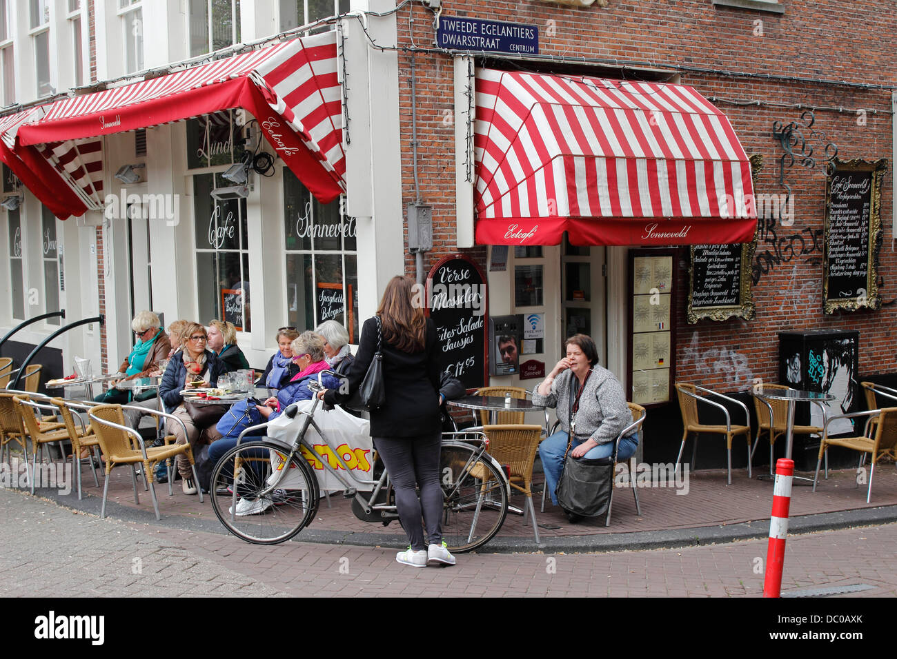 Amsterdam Paesi Bassi Olanda quartiere Europa cafe nel quartiere Jordaan Foto Stock