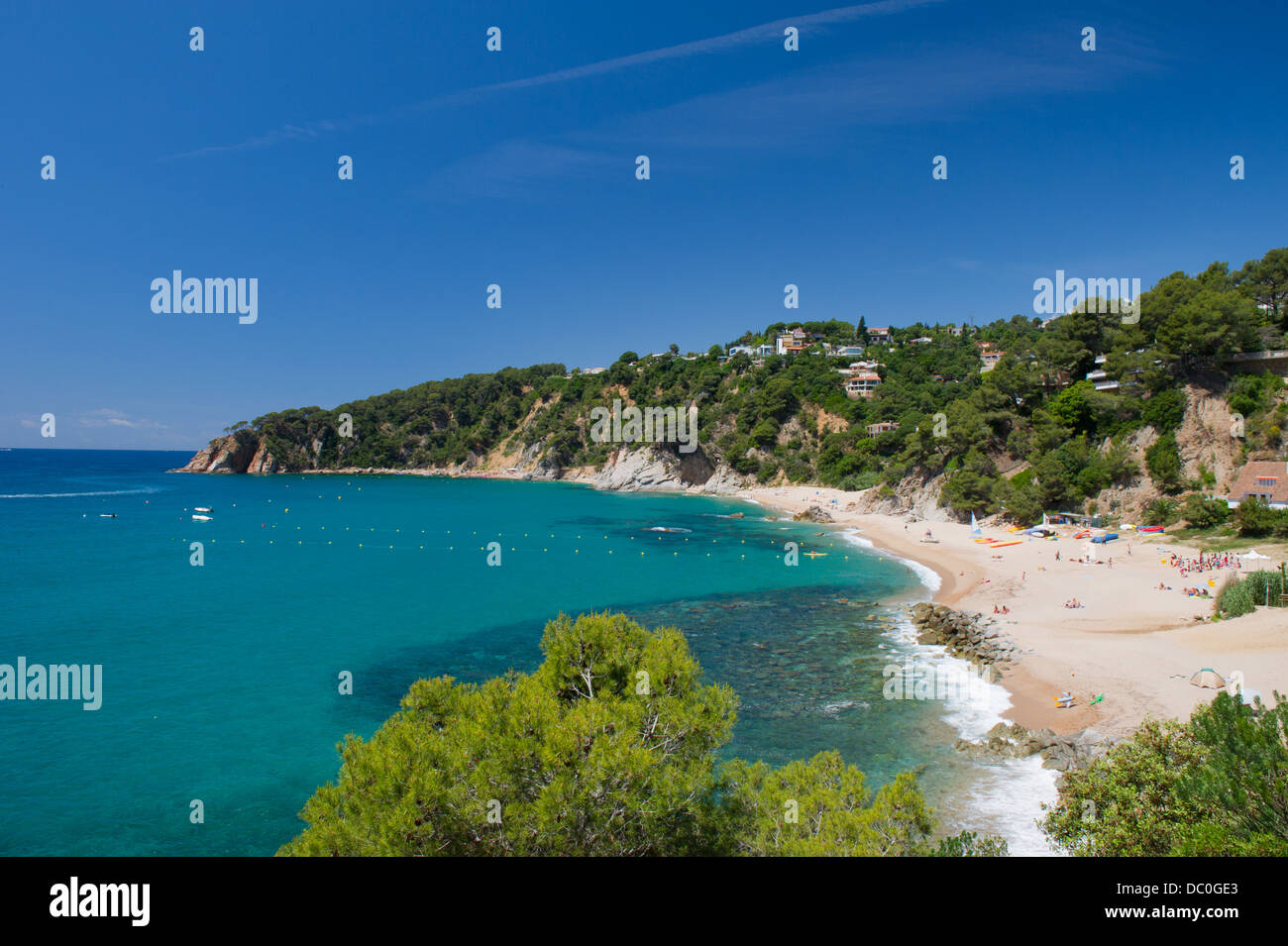 Dalla costa spagnola Costa Brava Foto Stock