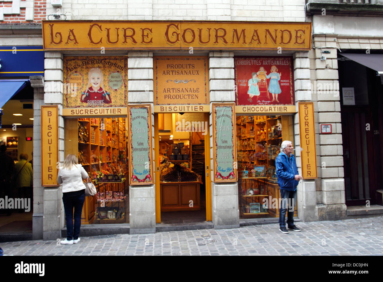 Bruxelles Belgio Europa Grand Platz cioccolato Belga shop Foto Stock