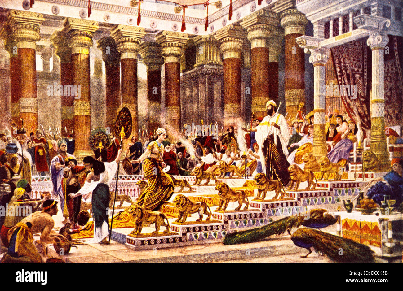 Visita della Regina di Saba E DI RE SALOMONE Foto Stock