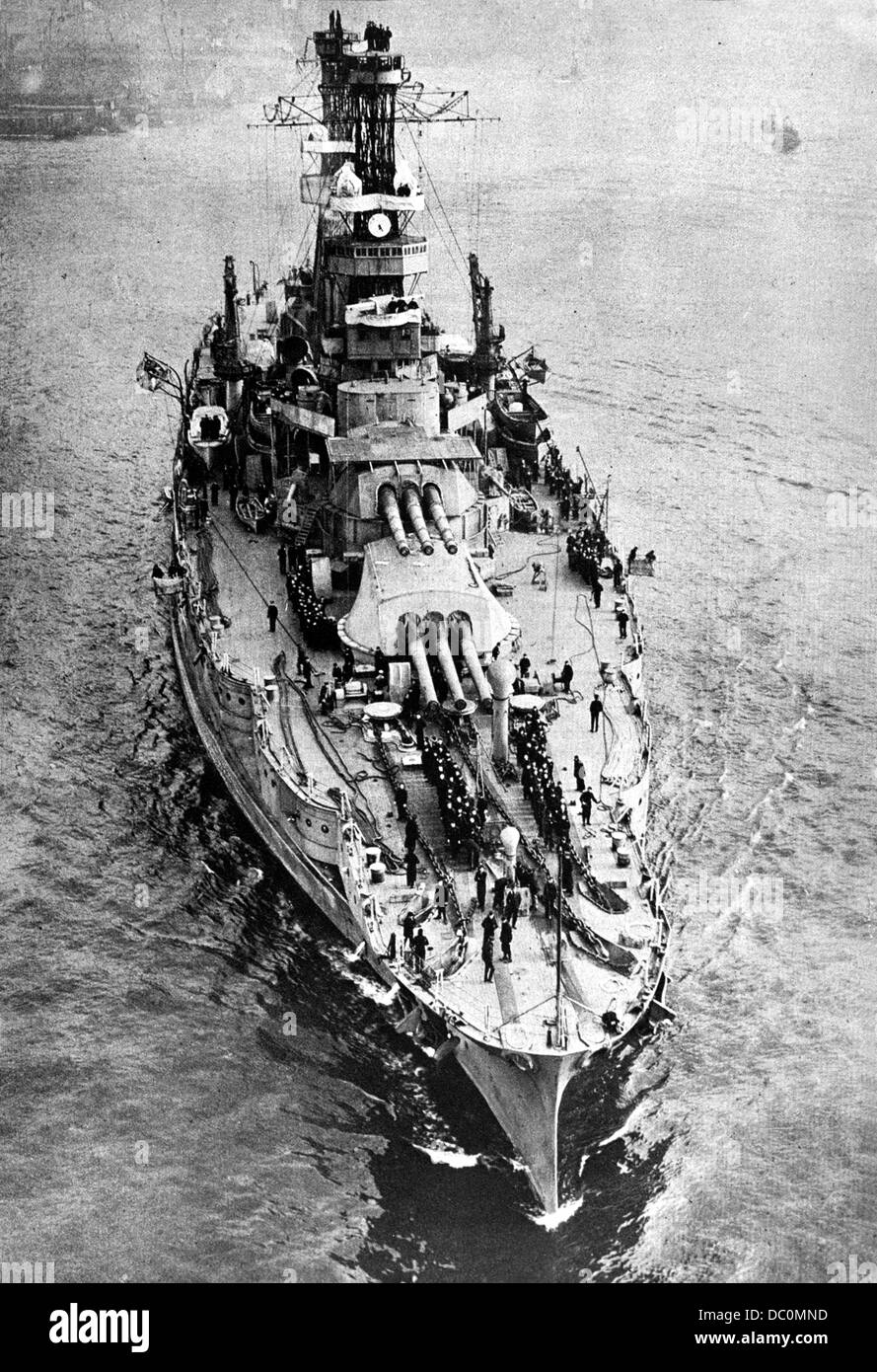 1900s 1918 formidabile DREADNOUGHT della marina USA LA USS Pennsylvania AMMIRAGLIA DELLA FLOTTA ATLANTICA WWI E DEL PACIFICO DELLA SECONDA GUERRA MONDIALE Foto Stock