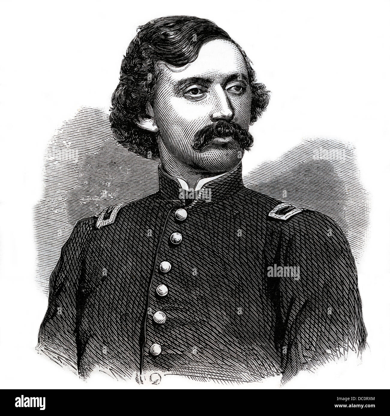 1800s 1860 ritratto unione il colonnello James MULLIGAN combatté nella battaglia di Lexington e morì in battaglia vicino a Winchester va da luglio 1864 Foto Stock
