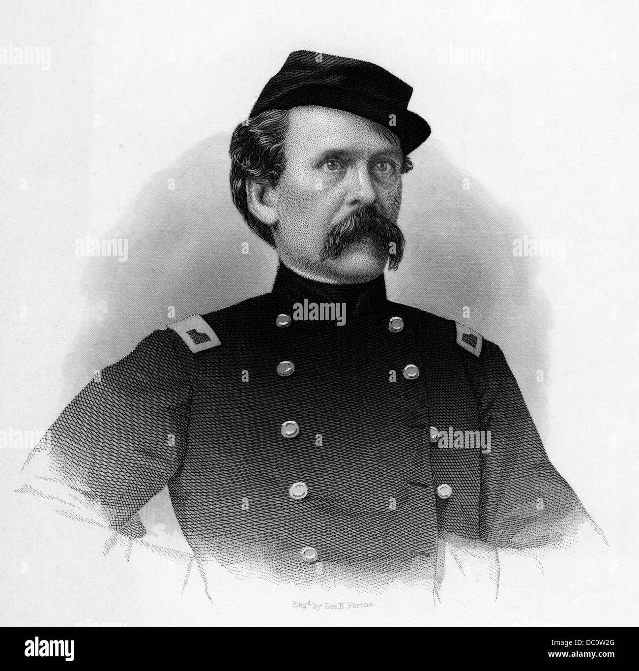 1800s 1860 ritratto il brigadiere GERNERAL LUDWIG LOUIS BLENKER tedesco nato sollevato il 8TH NEW YORK volontari reggimento di fanteria Foto Stock