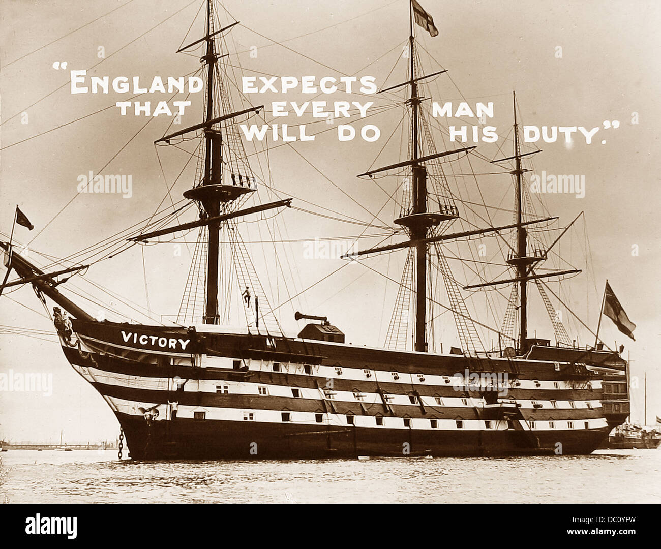 HMS Victory periodo Vittoriano Foto Stock