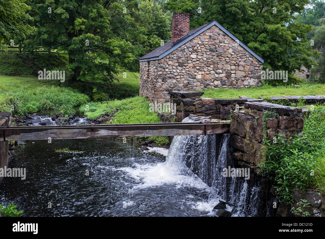 Negozio di fabbro nello storico villaggio di Waterloo, new jersey, Stati Uniti d'America Foto Stock
