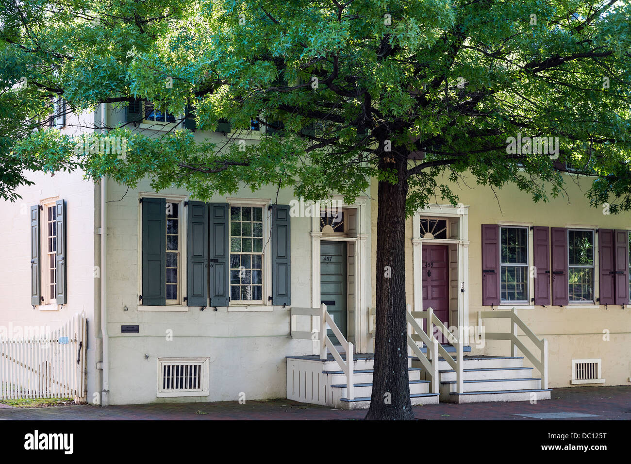Nascita luogo casa di American novilist e scrittore James Fenimore Cooper, Burlington, New Jersey, STATI UNITI D'AMERICA Foto Stock