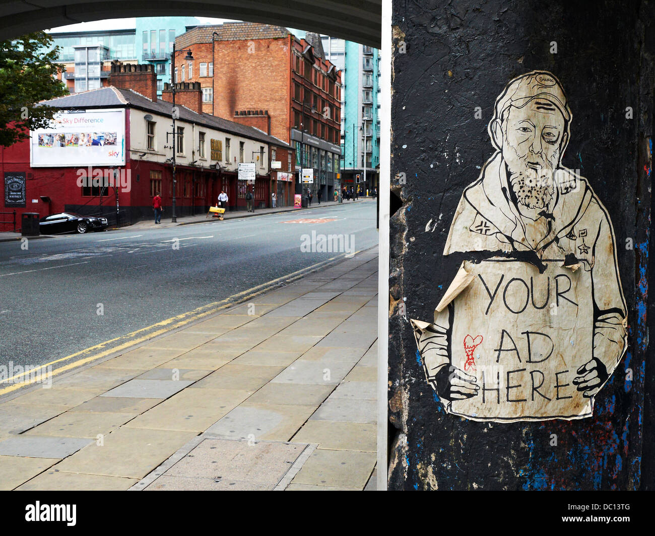 Vendita di spazi pubblicitari a Manchester REGNO UNITO Foto Stock