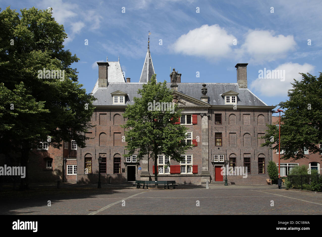 Monumento il Gravensteen. Casa di corte nella città di Leiden Paesi Bassi. Foto Stock