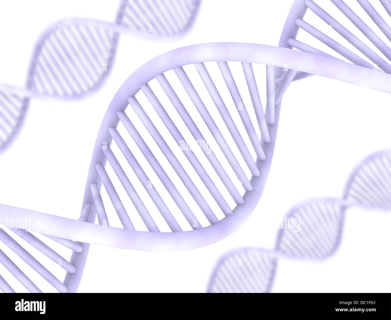 3D reso a doppia elica di DNA /. Foto Stock
