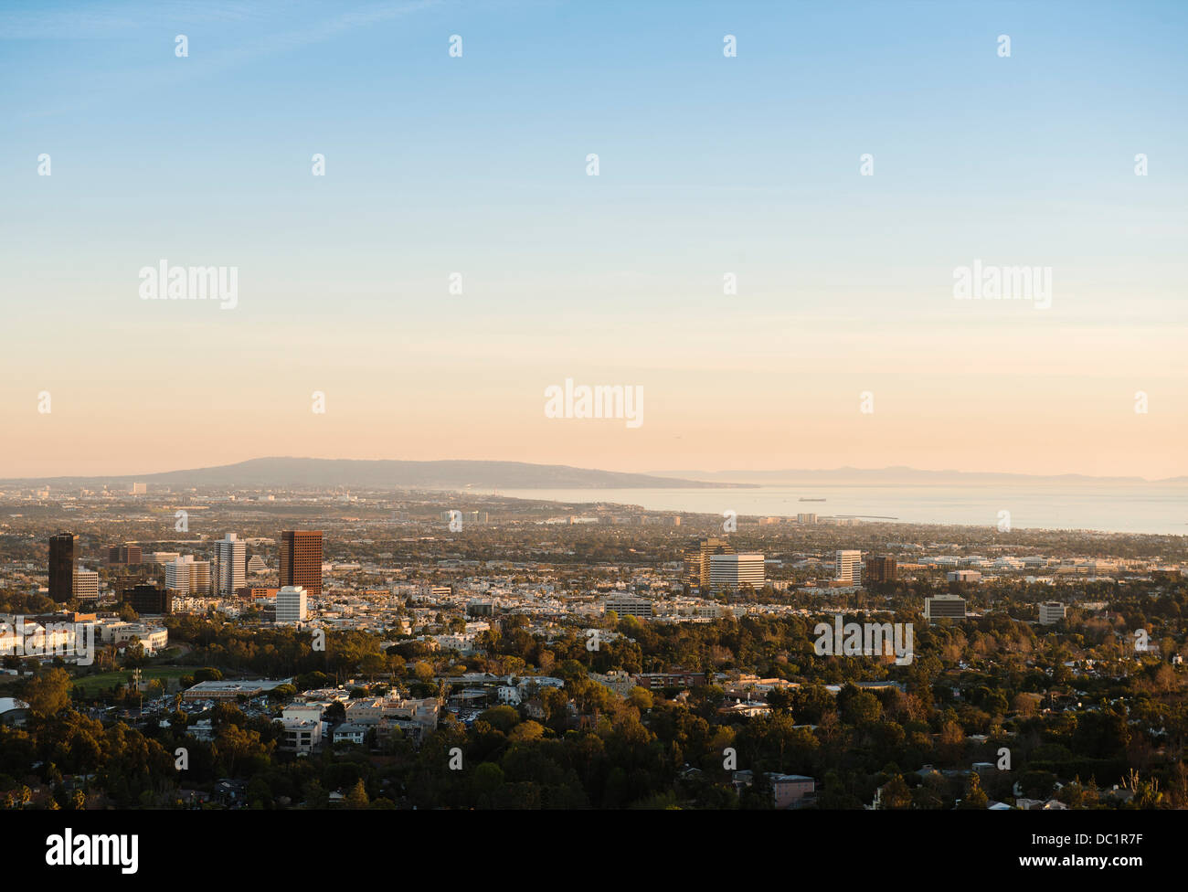Angolo di alta vista di Los Angeles, California, Stati Uniti d'America Foto Stock