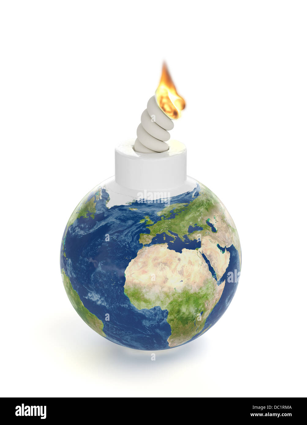 3D render del pianeta Terra bomba Foto Stock