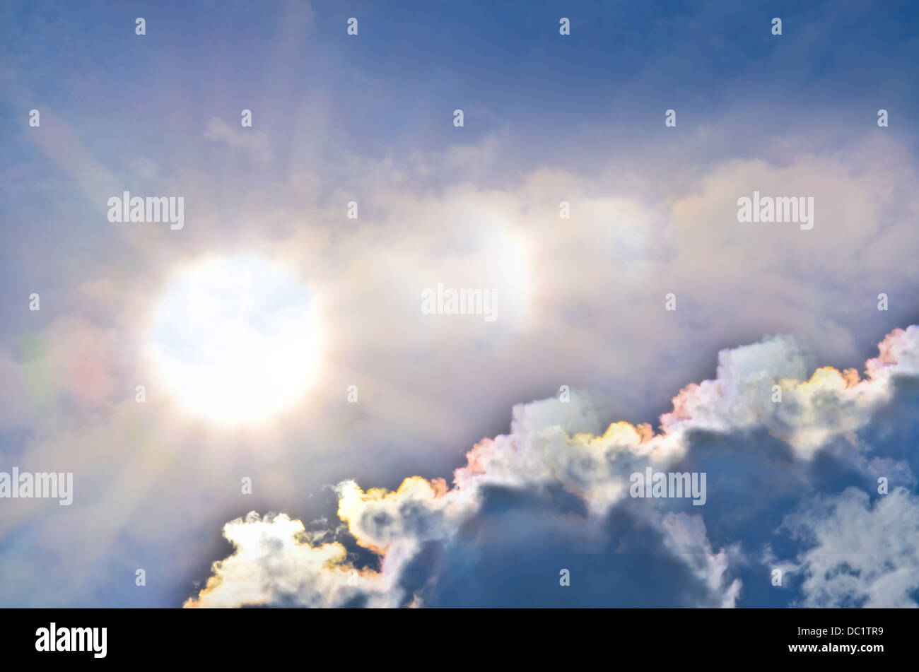 Sole brillante Foto Stock