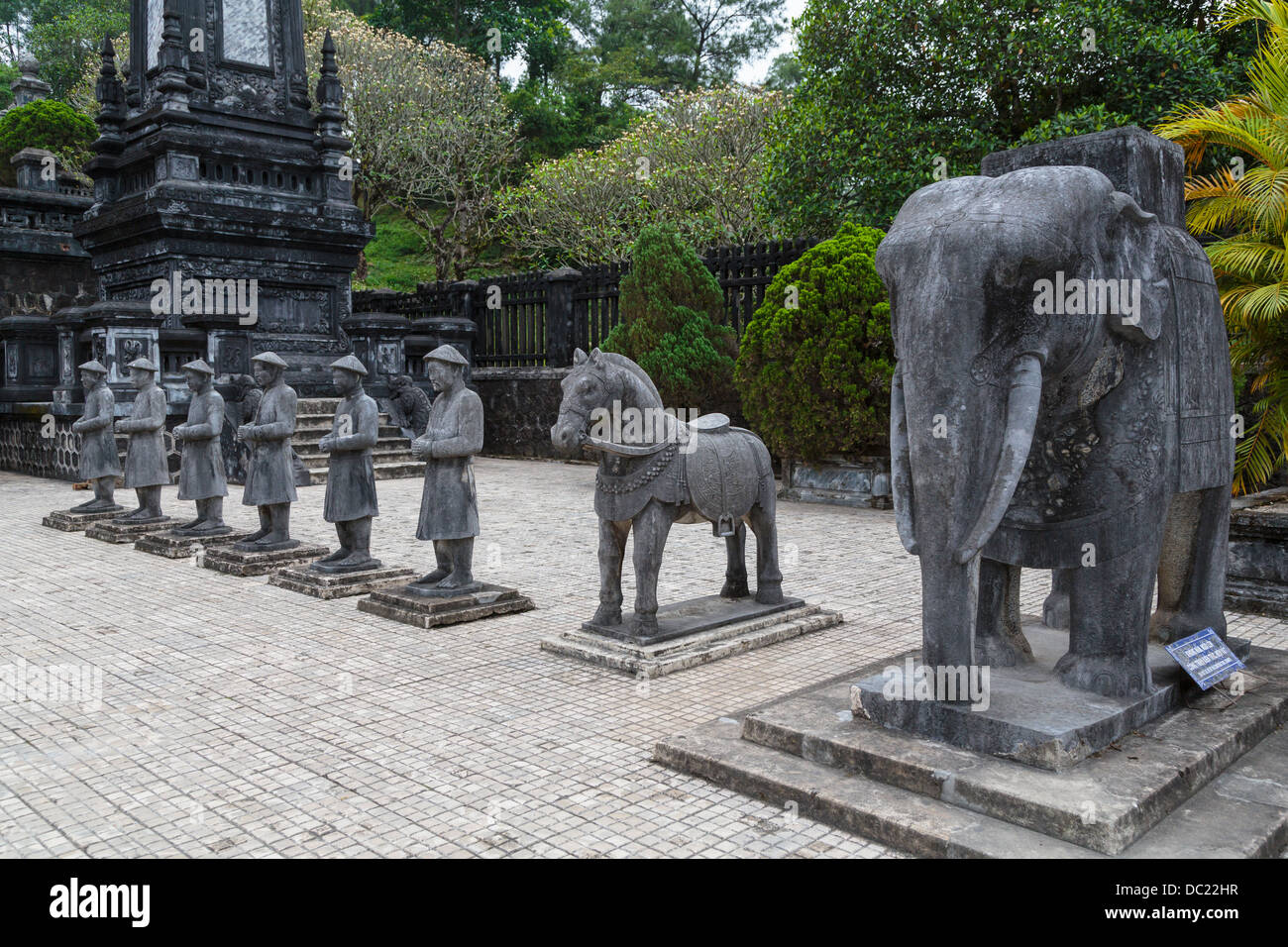 Il Khai Dinh complesso tomba nei pressi di tonalità, Vietnam, in Asia. Foto Stock
