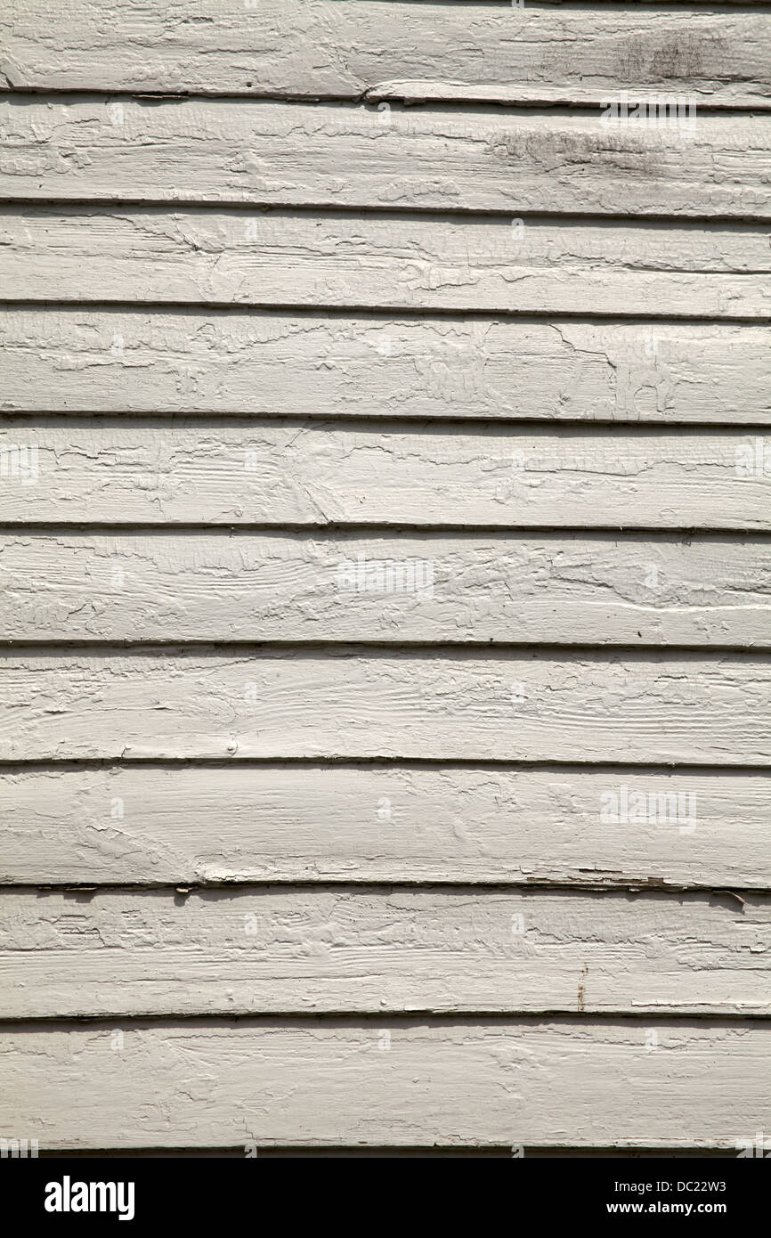 Bianco schierandosi in legno Foto Stock