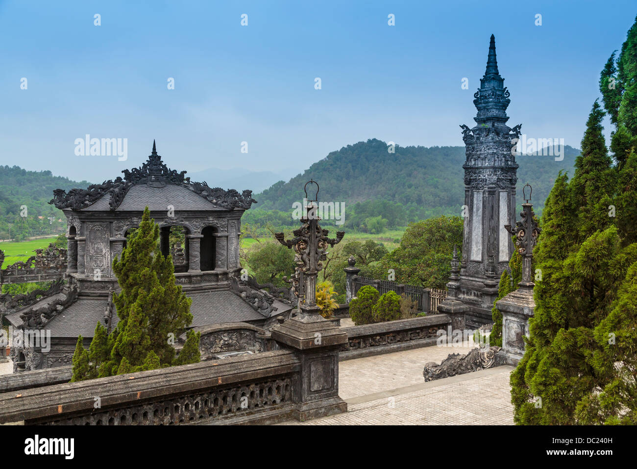 Il Khai Dinh complesso tomba nei pressi di tonalità, Vietnam, in Asia. Foto Stock