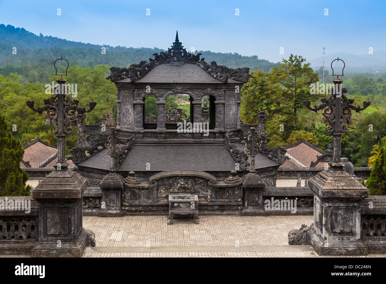 Il Khai Dinh complesso tomba nei pressi di tonalità, Vietnam, in Asia. Foto Stock