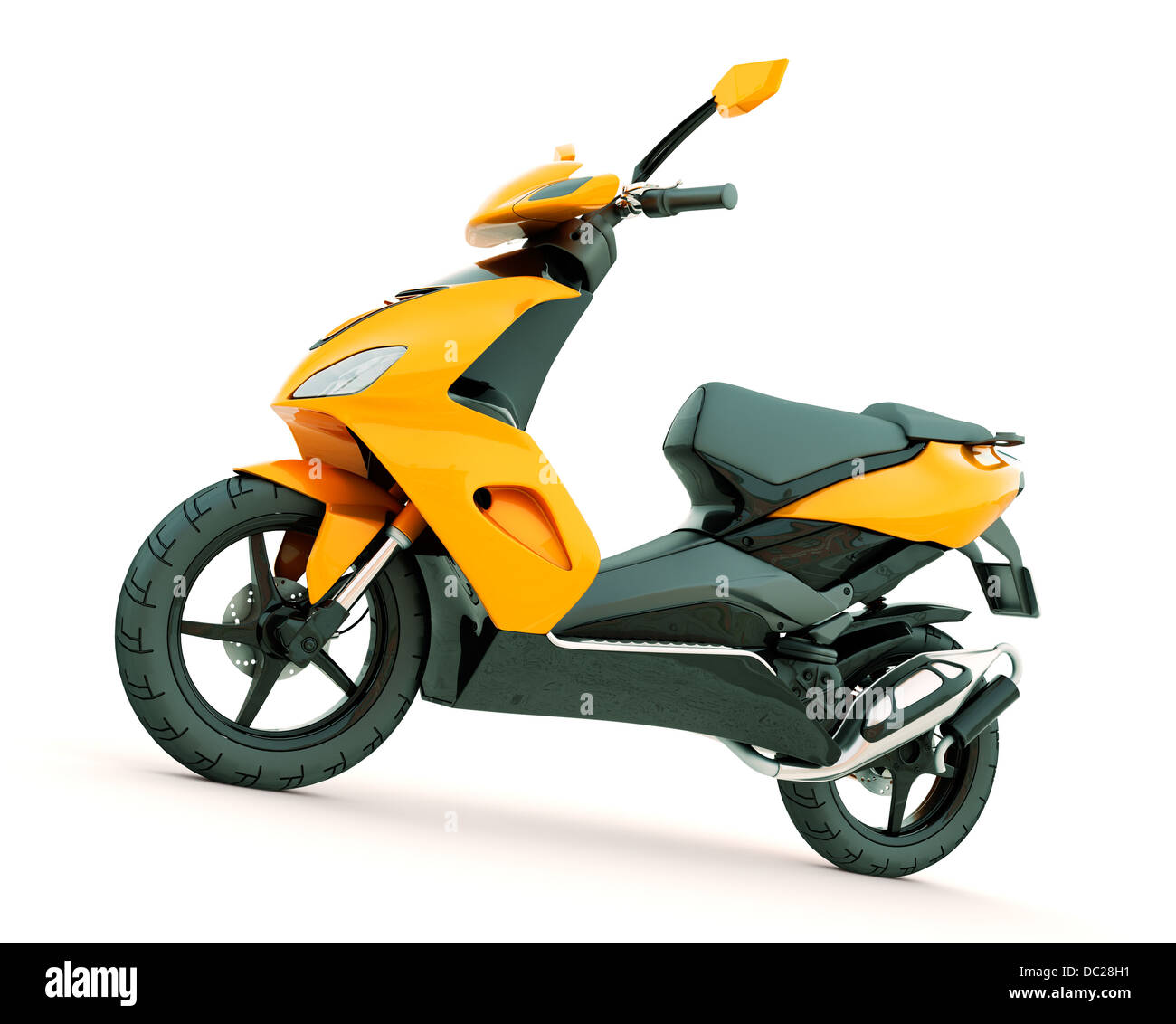 Moderni potenti scooter sportivo su uno sfondo luminoso Foto Stock