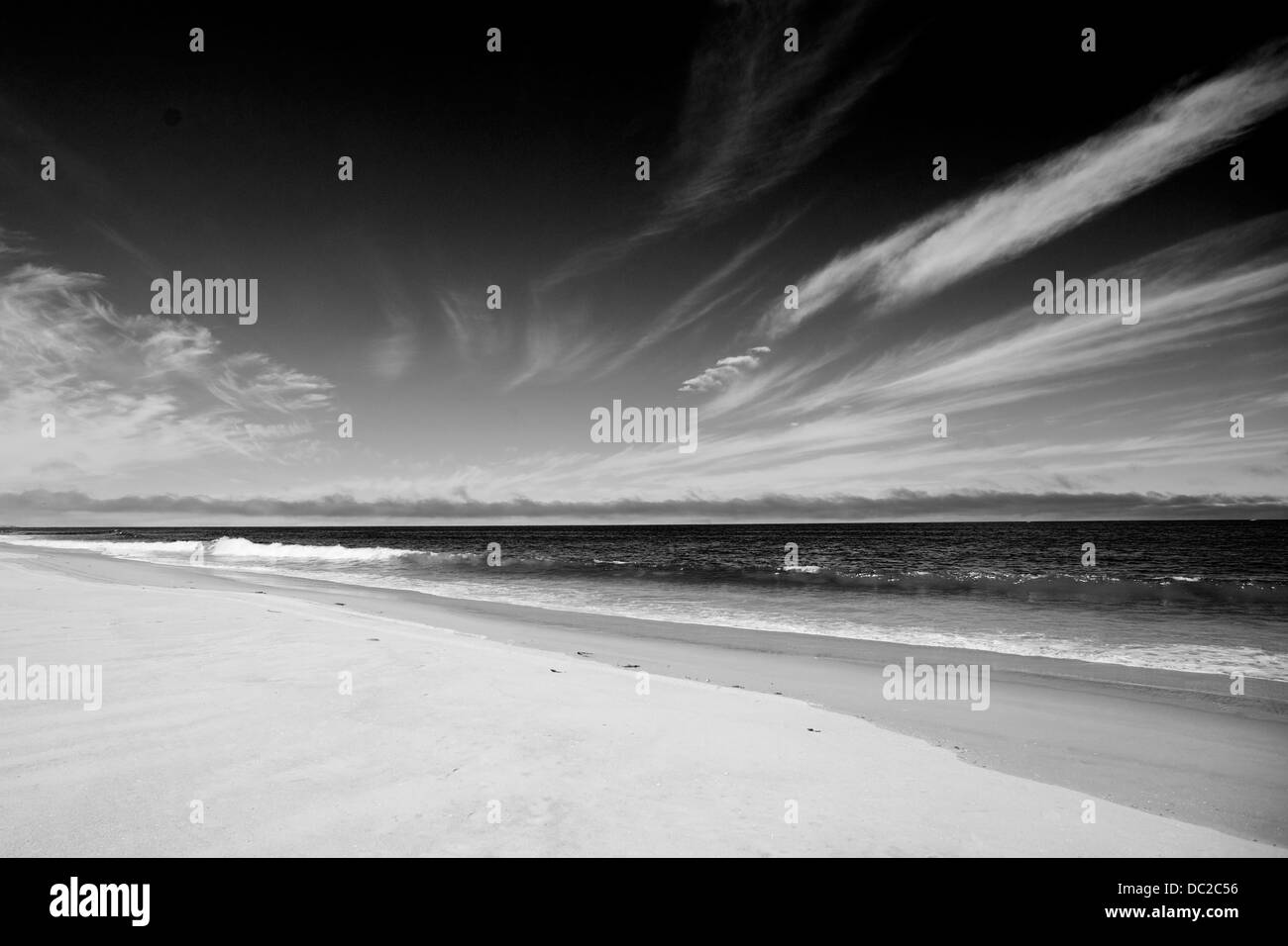 Immagine in bianco e nero di San Luis Obispo Beach Foto Stock Immagine in bianco e nero di San Luis Obispo Beach Foto Stock