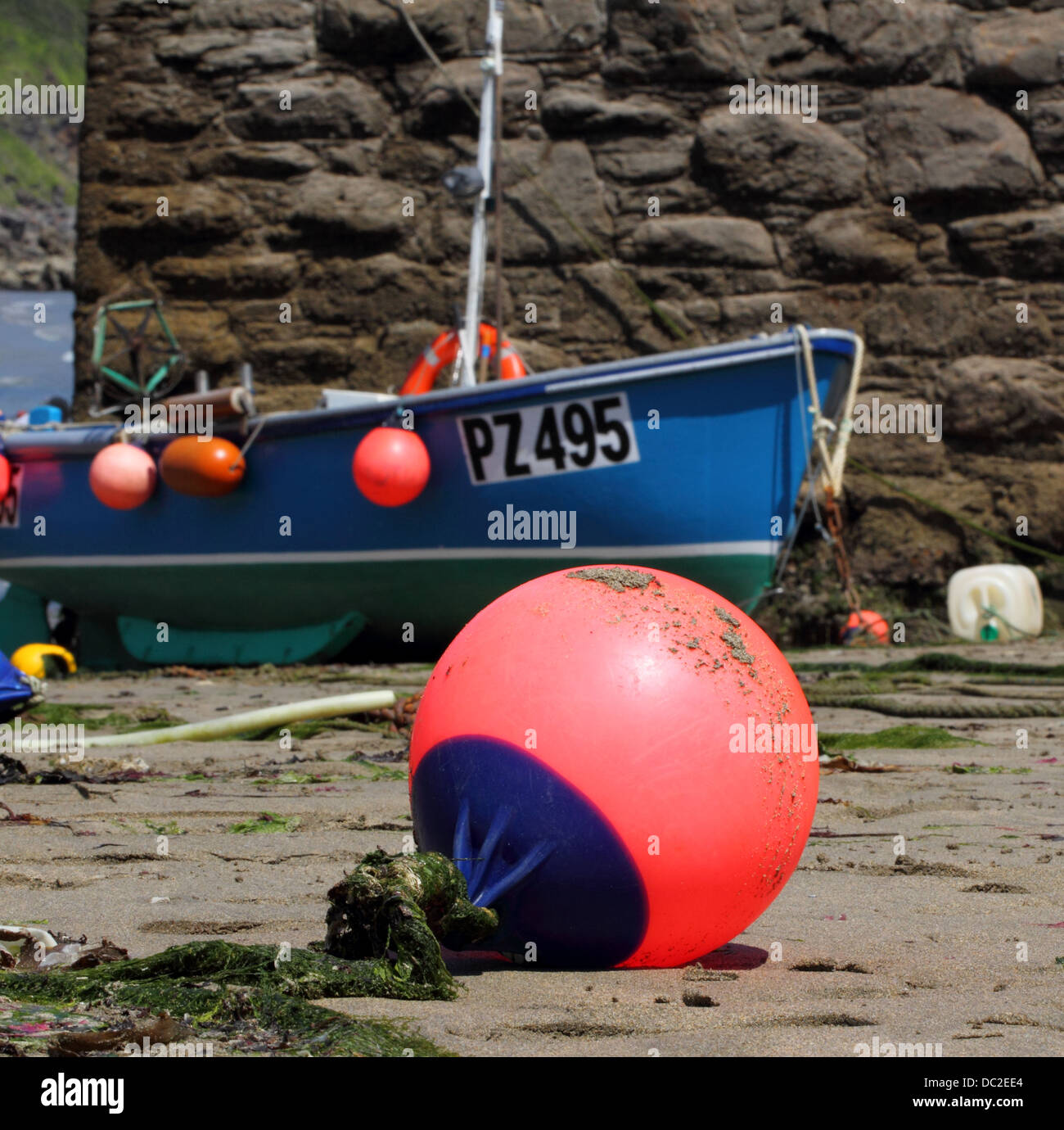 A boa gorran haven Harbour, Cornwall Foto Stock
