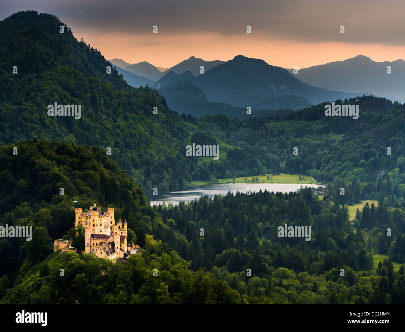 Il Castello di Hohenschwangau, Germania Foto Stock