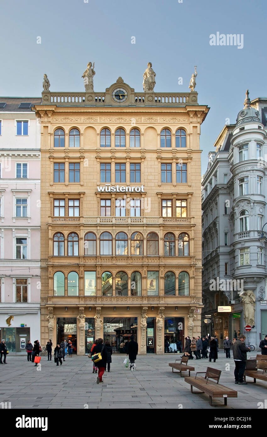 Il 20, Graben edificio, costruito nel 1859, a Vienna, Austria. Foto Stock