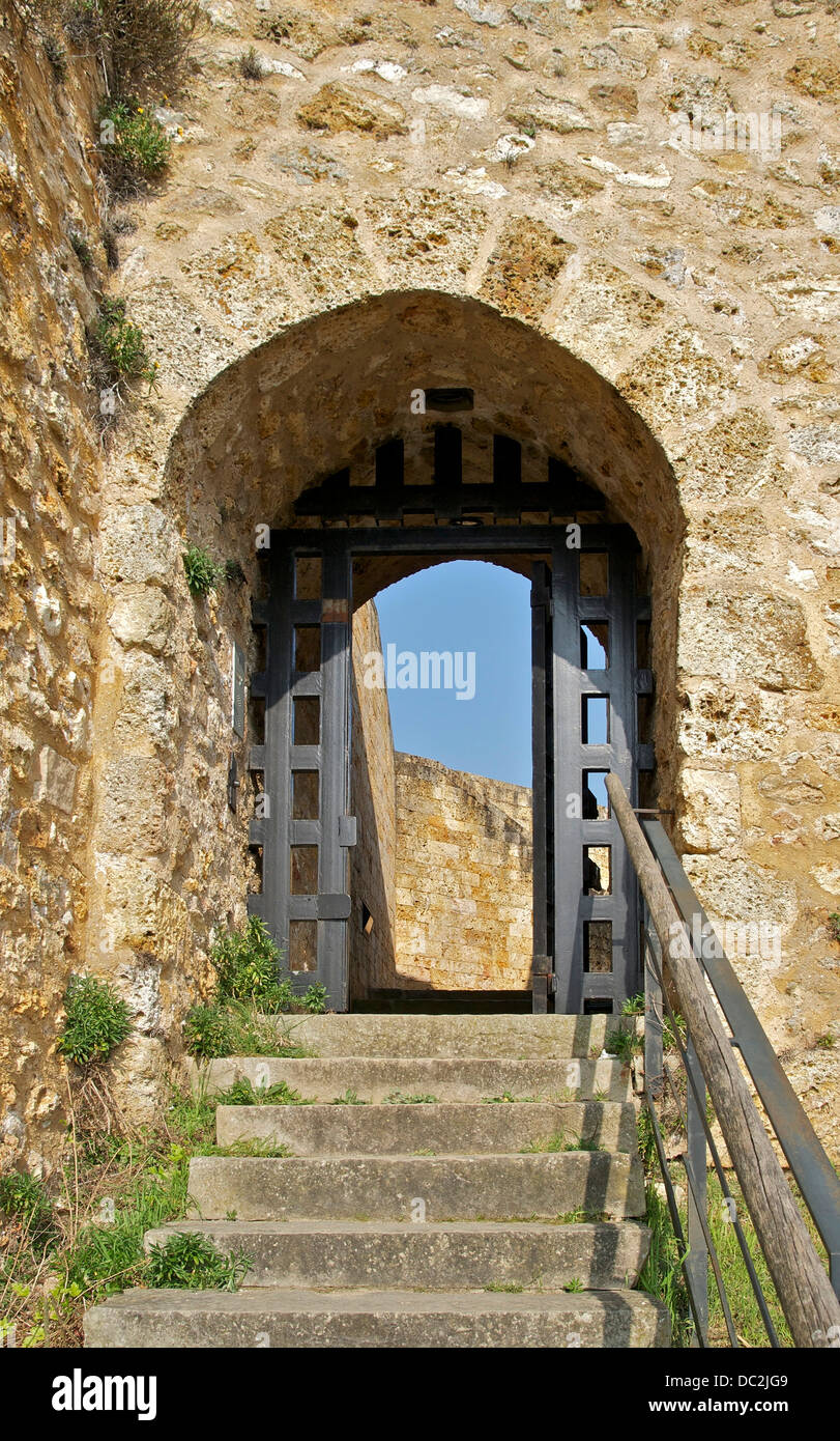 Una voce per il Château de la Madeleine, Chevreuse, Yvelines, Francia. Foto Stock