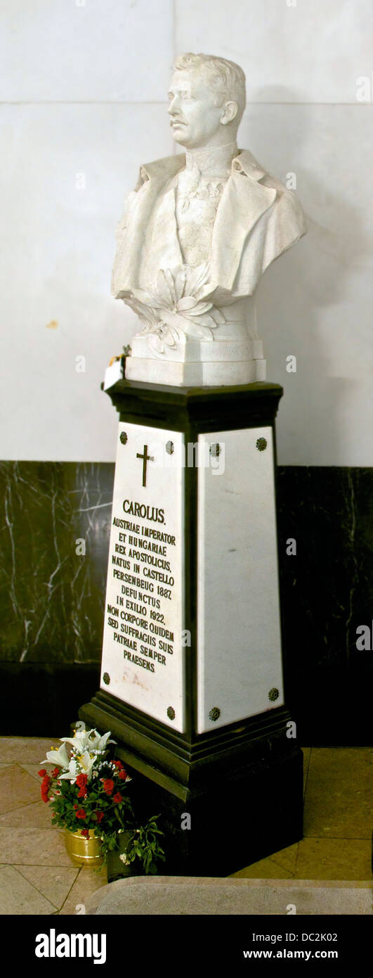 Busto in marmo dell'Imperatore Carlo I. dell'Austria (Re Carlo IV di Ungheria), ultimo sovrano di austro-ungarico, Kaiser Foto Stock