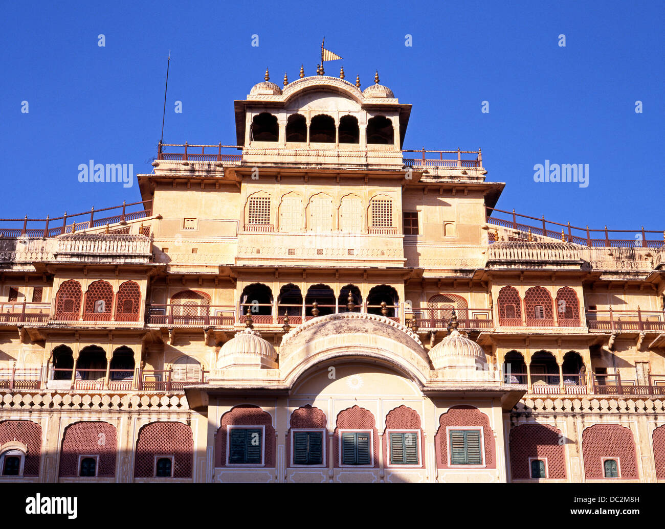 Chandra mahal (city palace), Jaipur, Rajasthan, India. Foto Stock