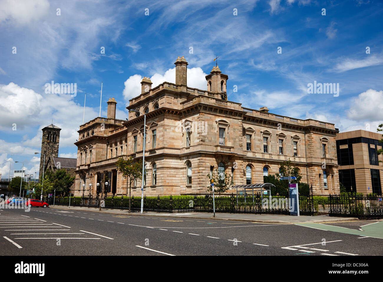 Belfast Harbour Commissioners office su corporation square Irlanda del Nord Regno Unito Foto Stock