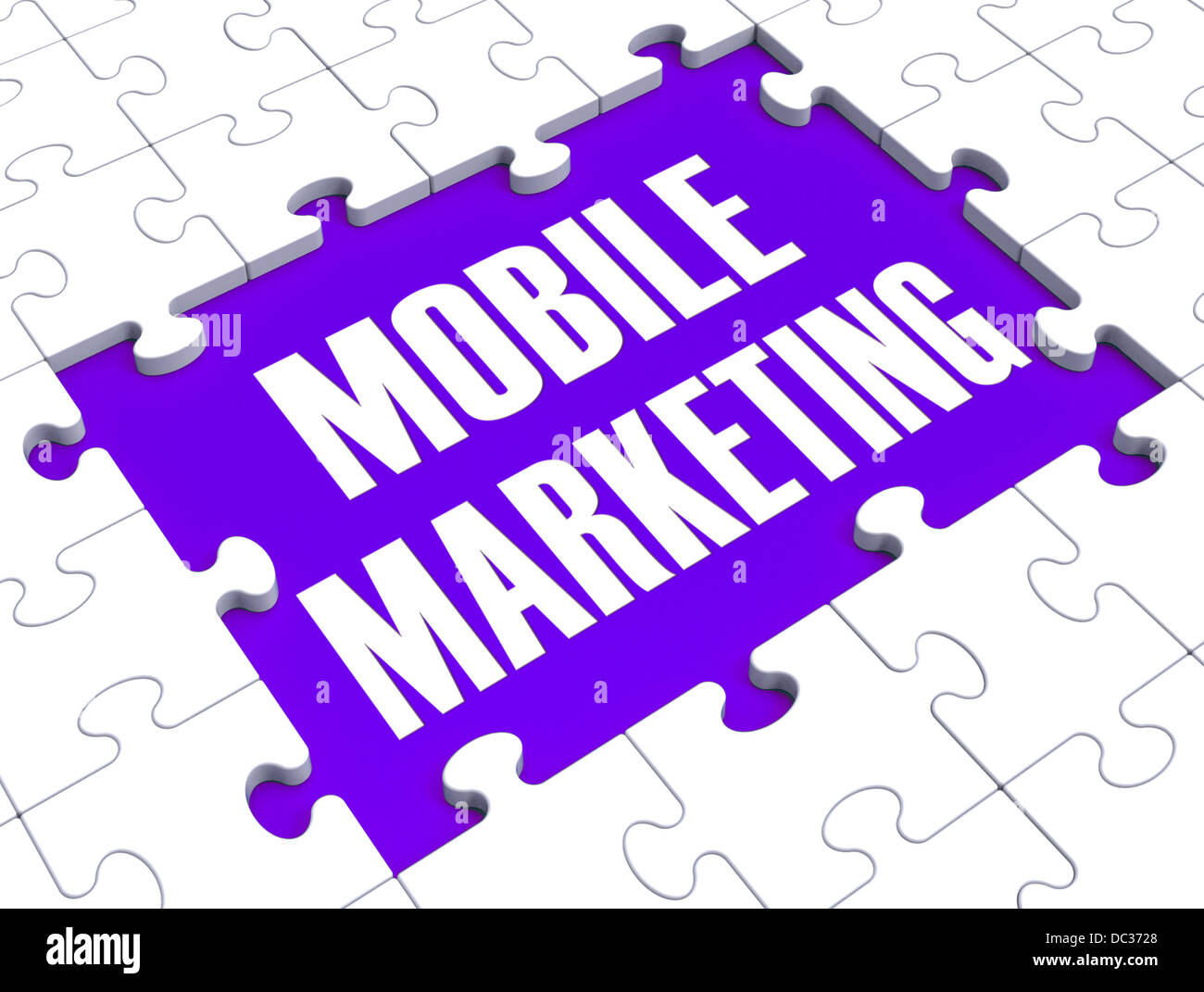 Mobile Marketing mostra il commercio in linea Foto Stock