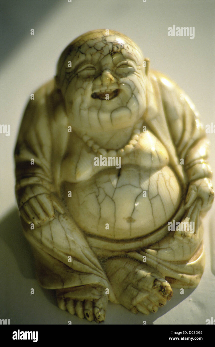 Avorio antico Buddha, Cinese Foto stock - Alamy
