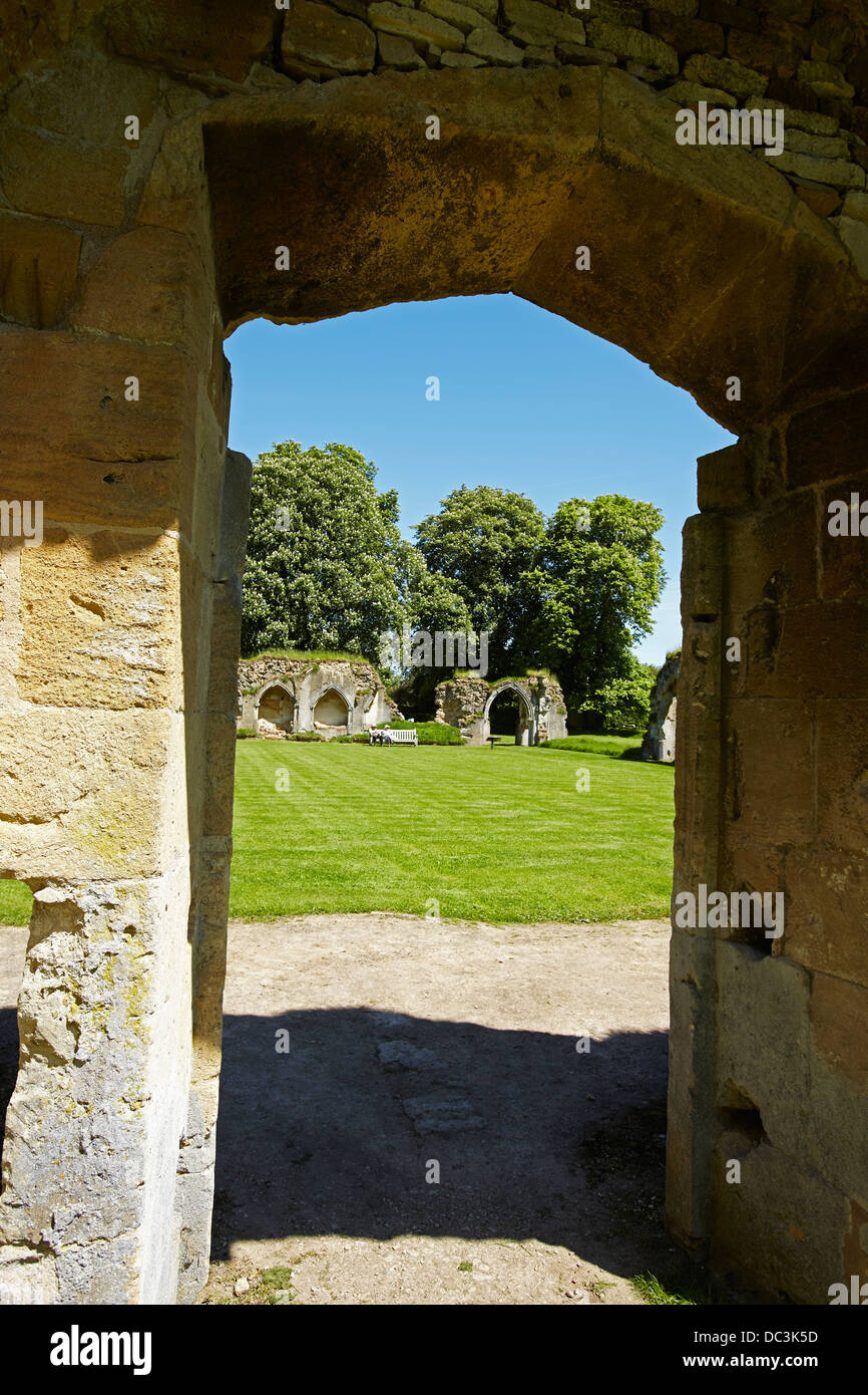 Hailes abbazia nei pressi di Winchcombe, Gloucestershire, England, Regno Unito Foto Stock