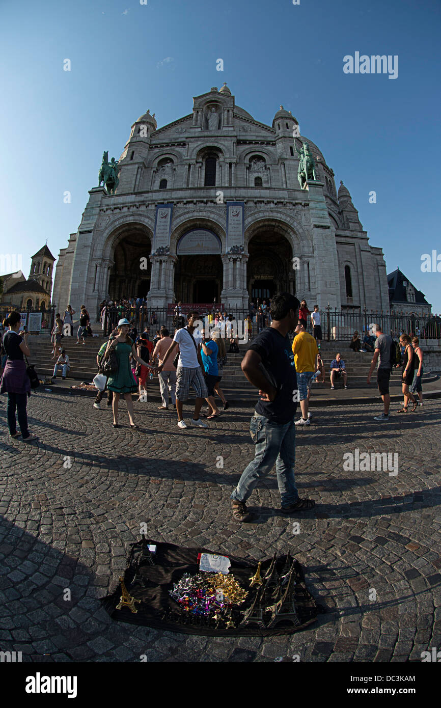 Sacré-Coeur di Montmartre, Parigi, Francia Foto Stock