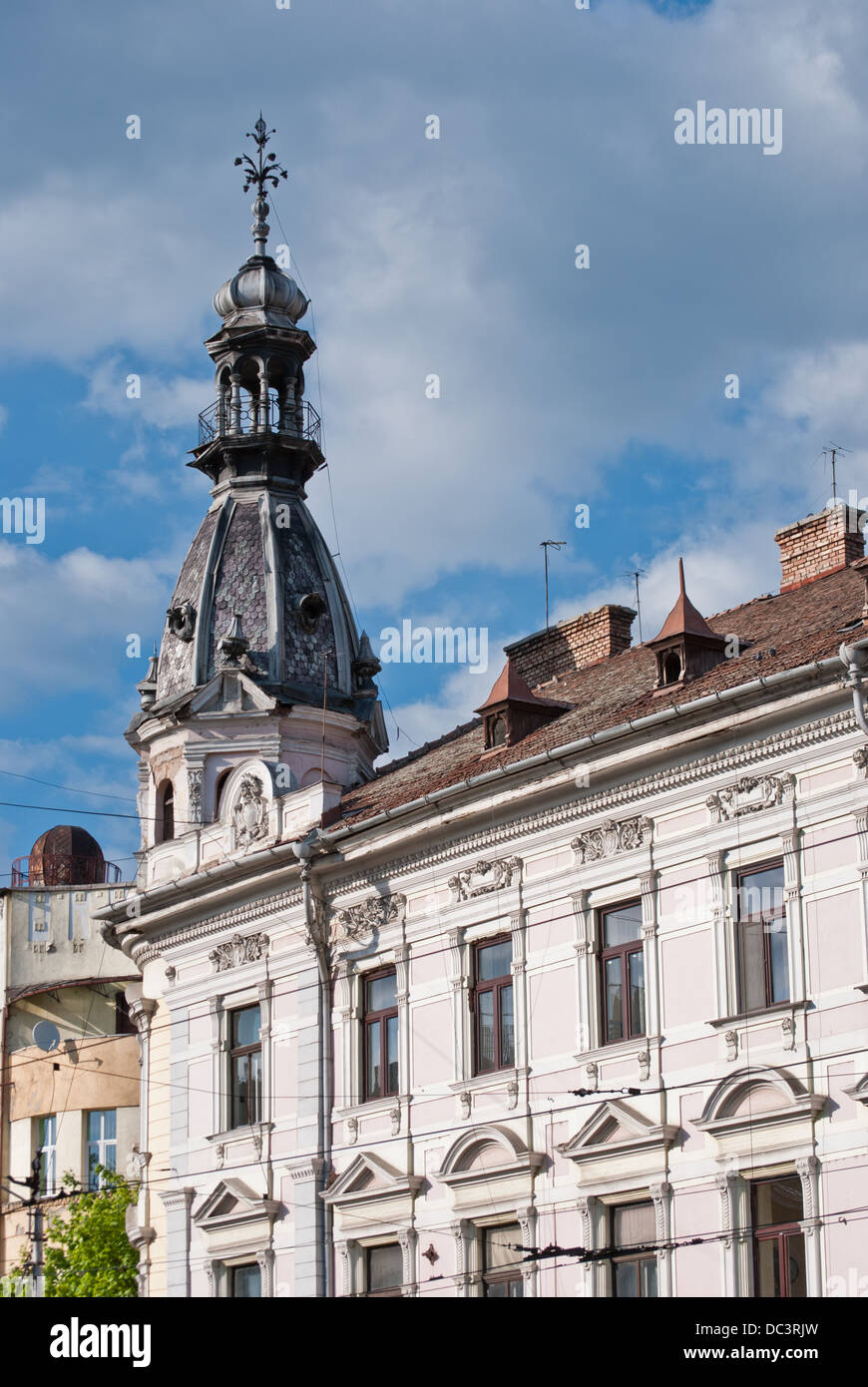 Street landmark in Cluj-Napoca, Romania, Dettagli architettonici Foto Stock