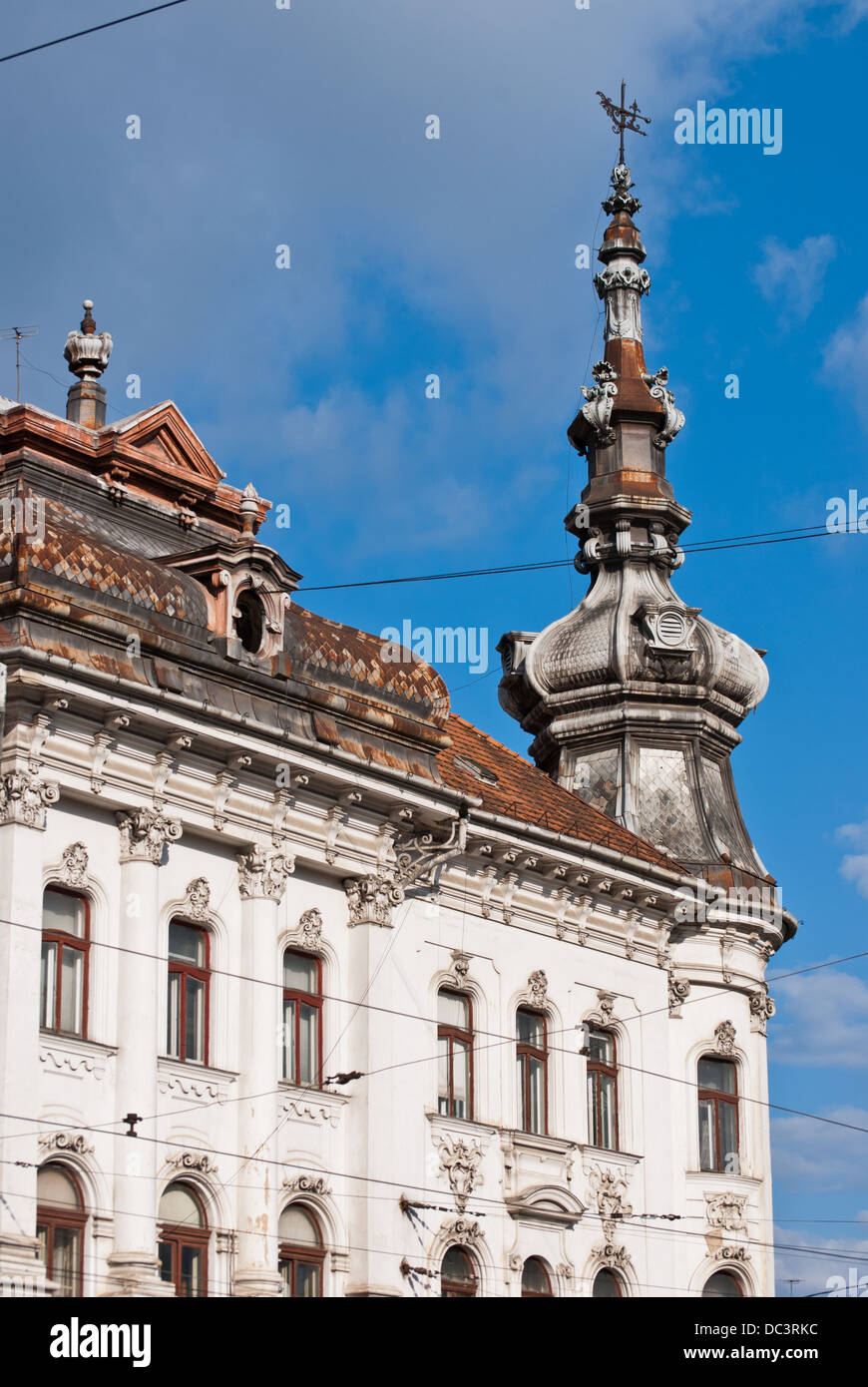 Street landmark in Cluj-Napoca, Romania, Dettagli architettonici Foto Stock