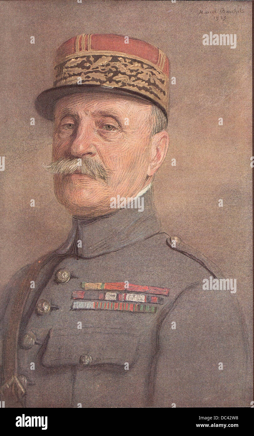 Ferdinand Foch, Maresciallo di Francia, Gran Bretagna e Polonia, pastello da Marcel Baschet, 1925. Foto Stock