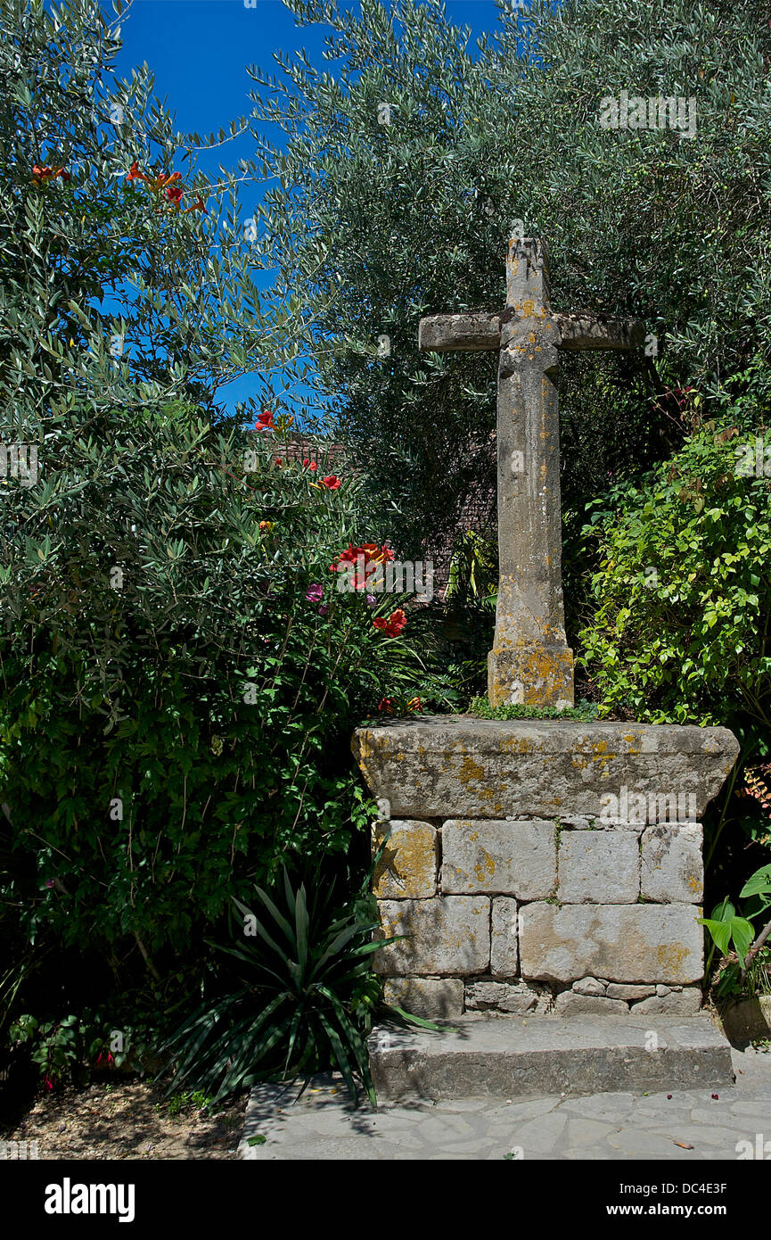 Calvario, La Roque-Gageac, Dordogne, Francia. Foto Stock