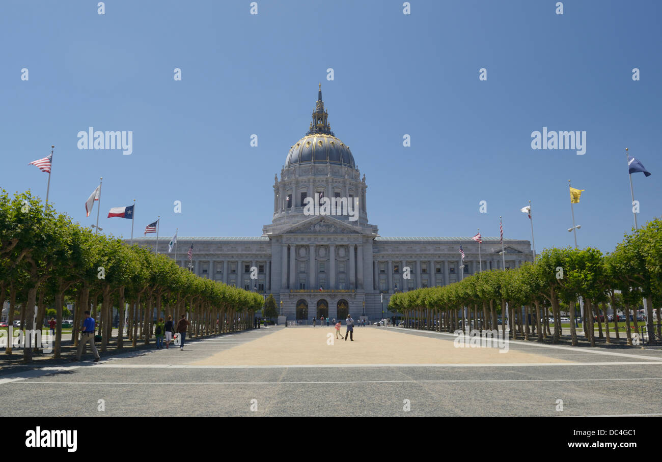 San Francisco city hall, CA Foto Stock