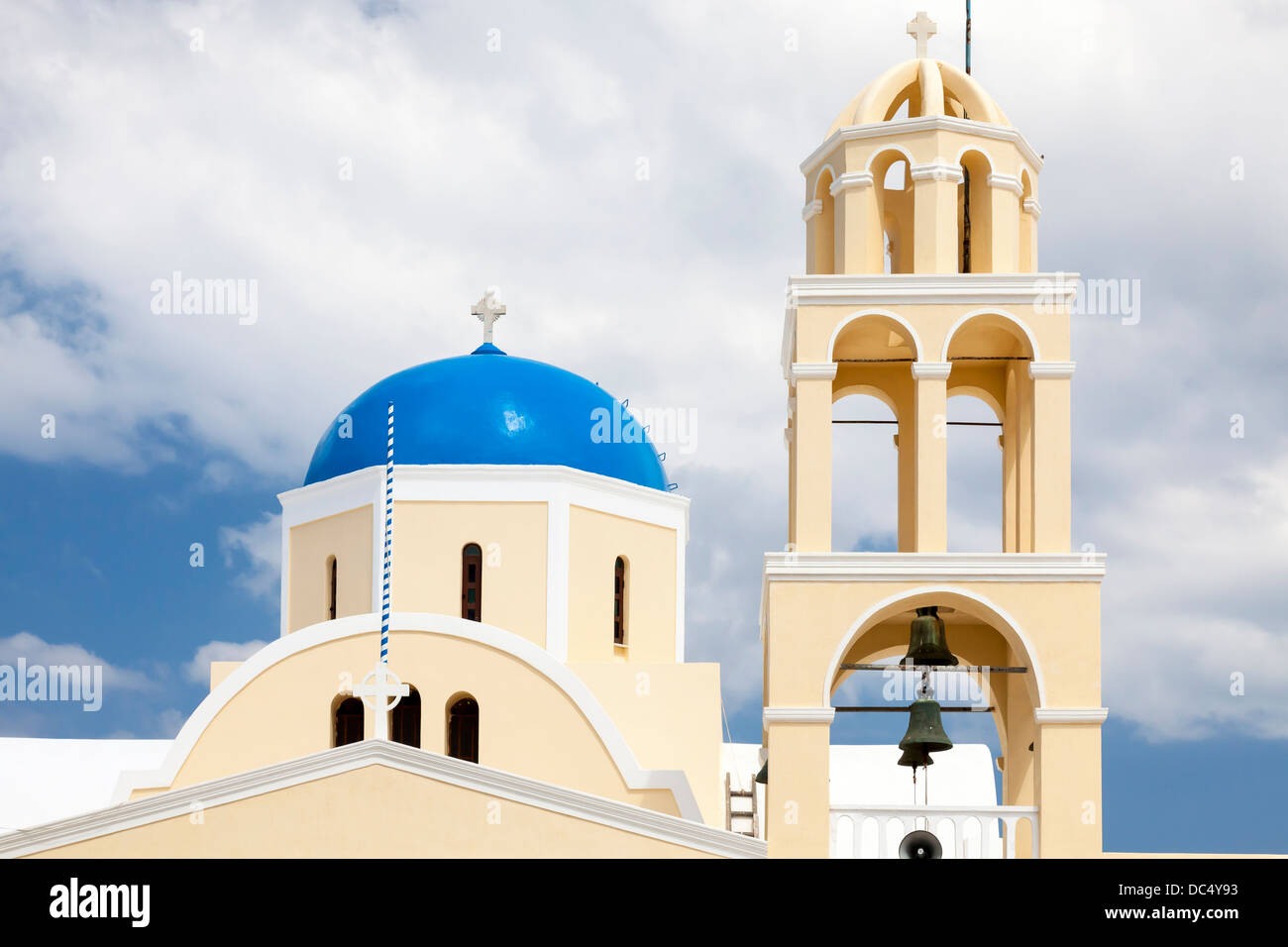 St George chiesa (Ekklisia Agios Georgios) Oia Santorini grecia Europa Foto Stock