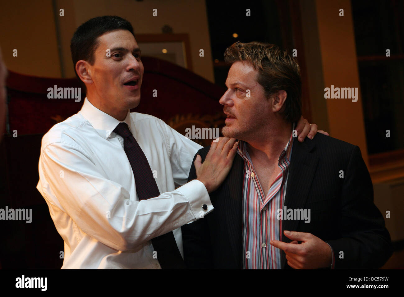 Labour Party Conference 2008 . David Milliband e Eddie Izzard Foto Stock