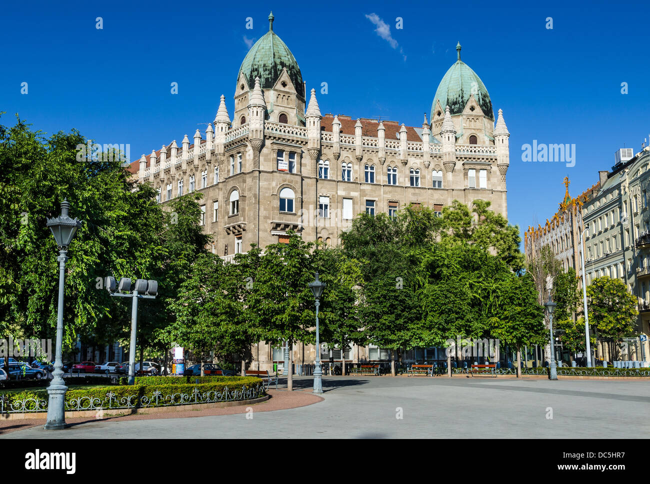 Piazza della Libertà (in ungherese Szabadsag ter) è una pubblica piazza si trova a Budapest, in Ungheria. Foto Stock