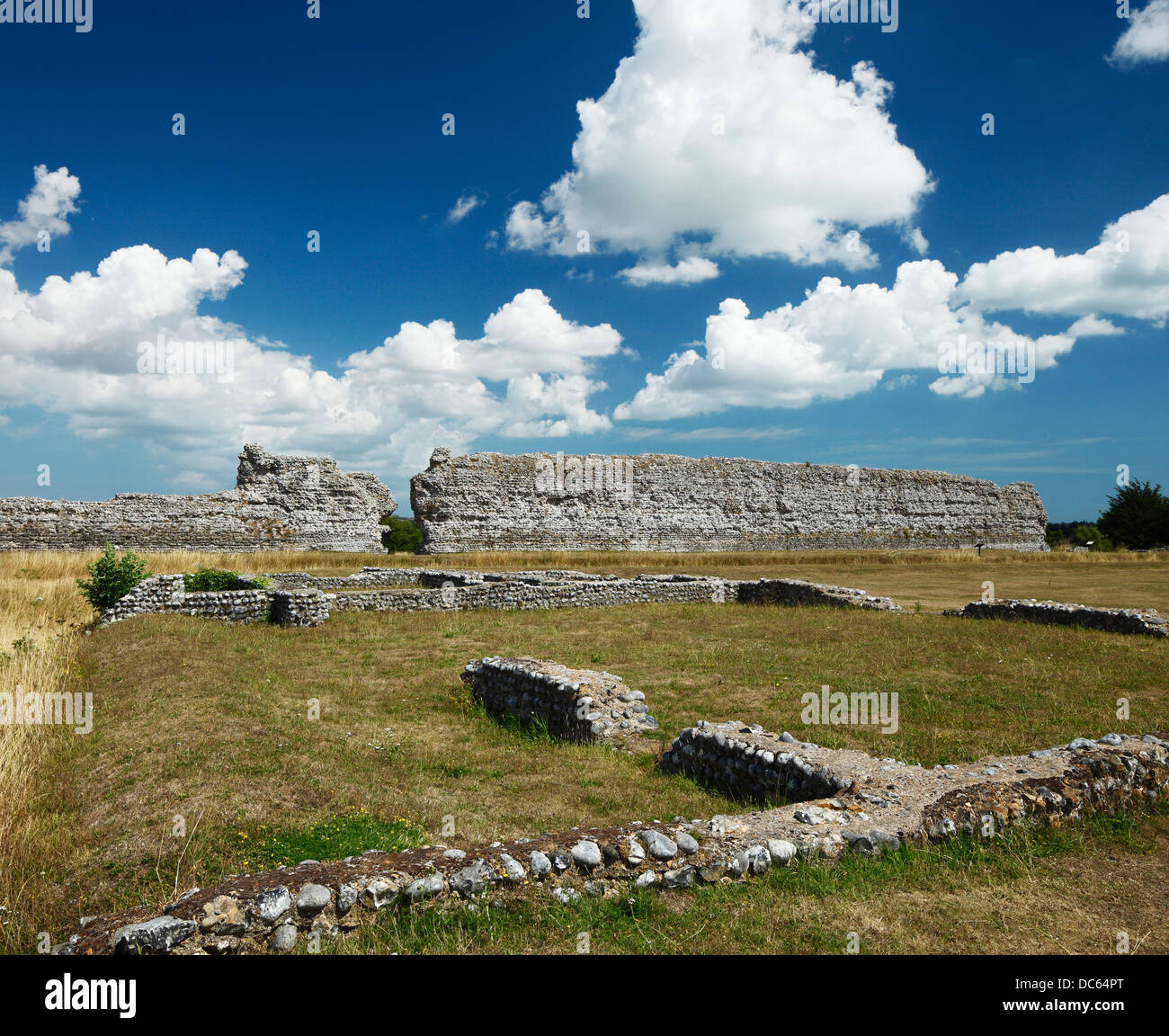 Richborough Roman Fort. Foto Stock