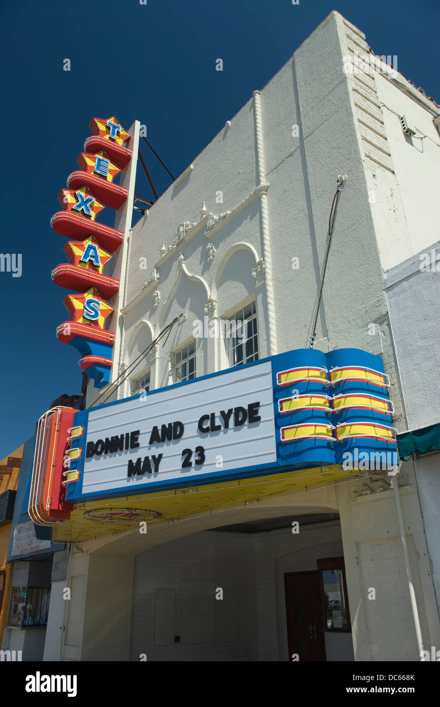 Segno del Texas Texas Theatre (©OAK CLIFF FOUNDATION 2008) JEFFERSON BOULEVARD OAK CLIFF Dallas Texas USA Foto Stock