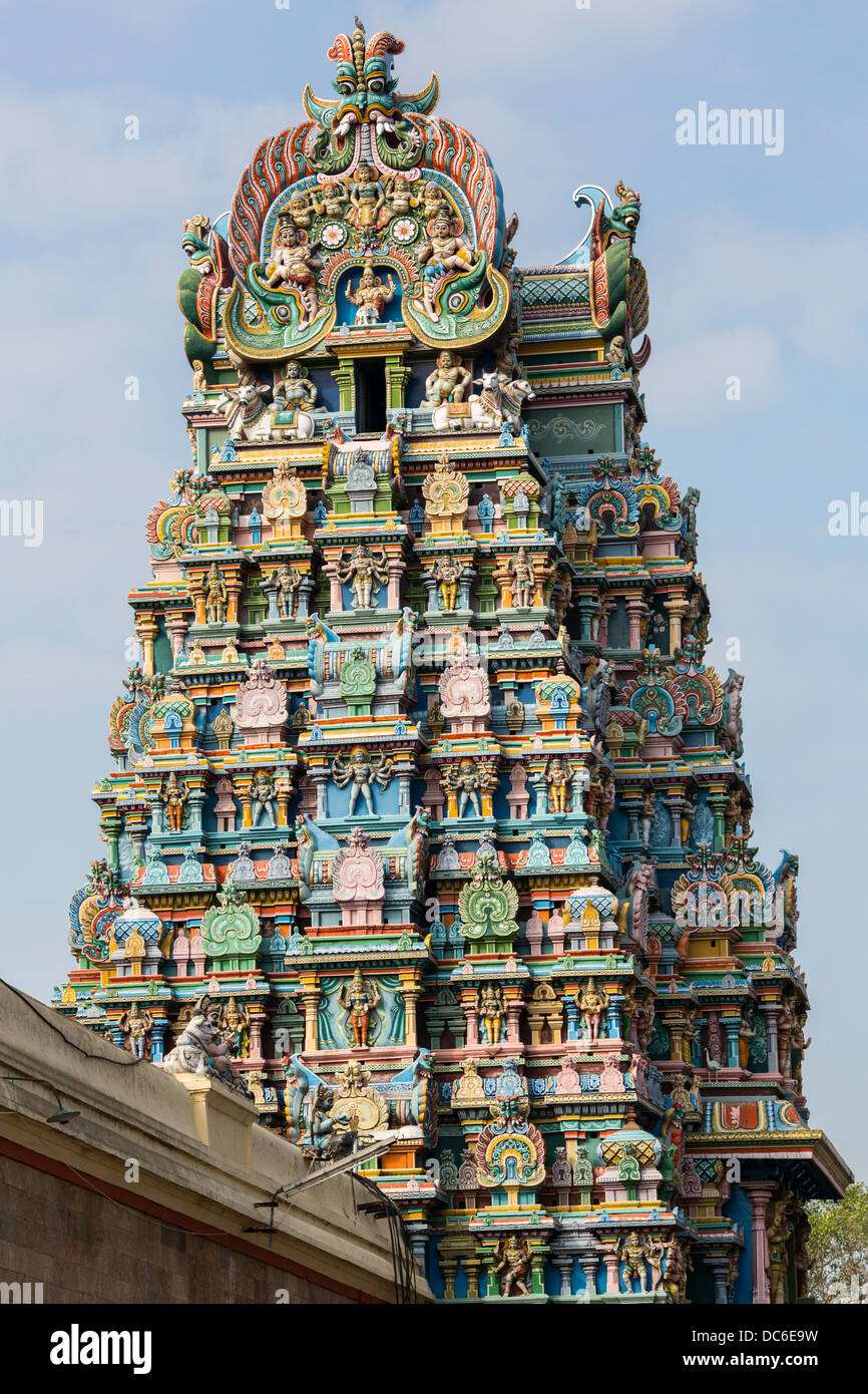 Il grande tempio indiano del Tamil Nadu Foto Stock